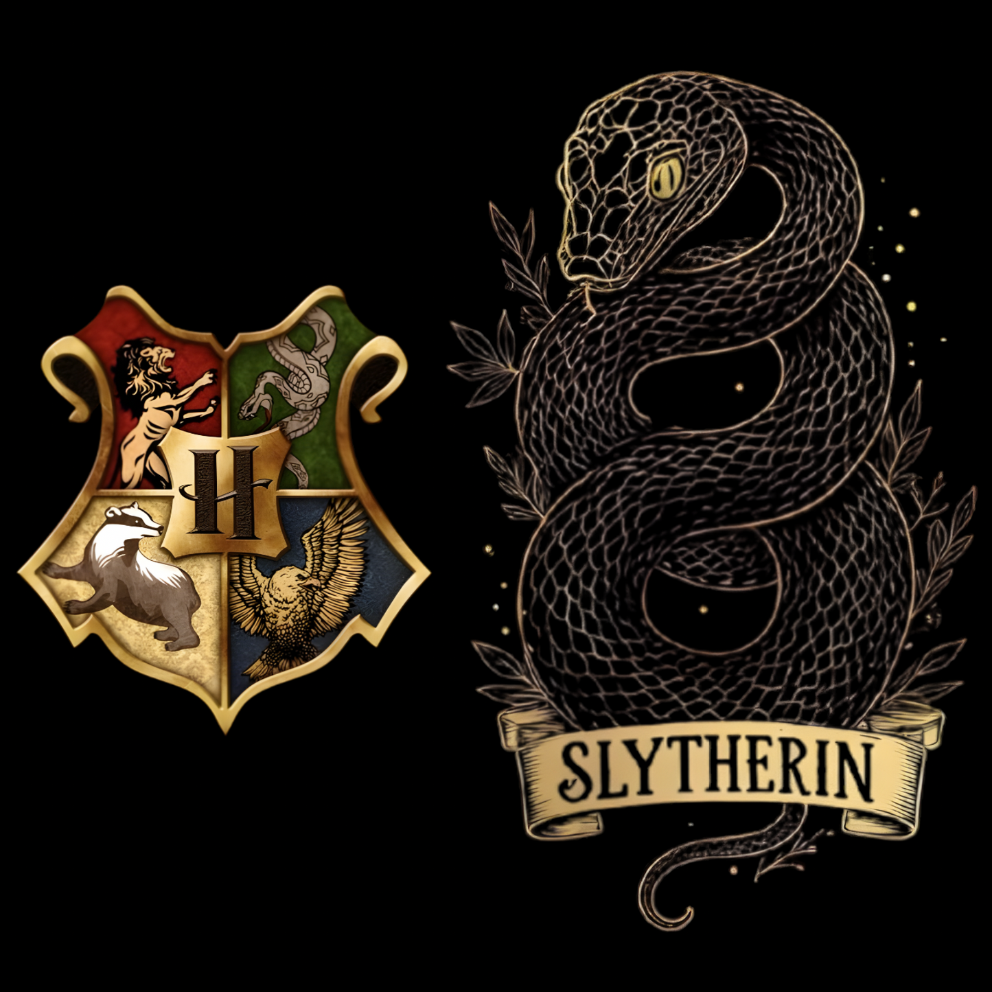 Slytherin House Emblem - Where Strategy Meets Strength | Unisex T-shirt