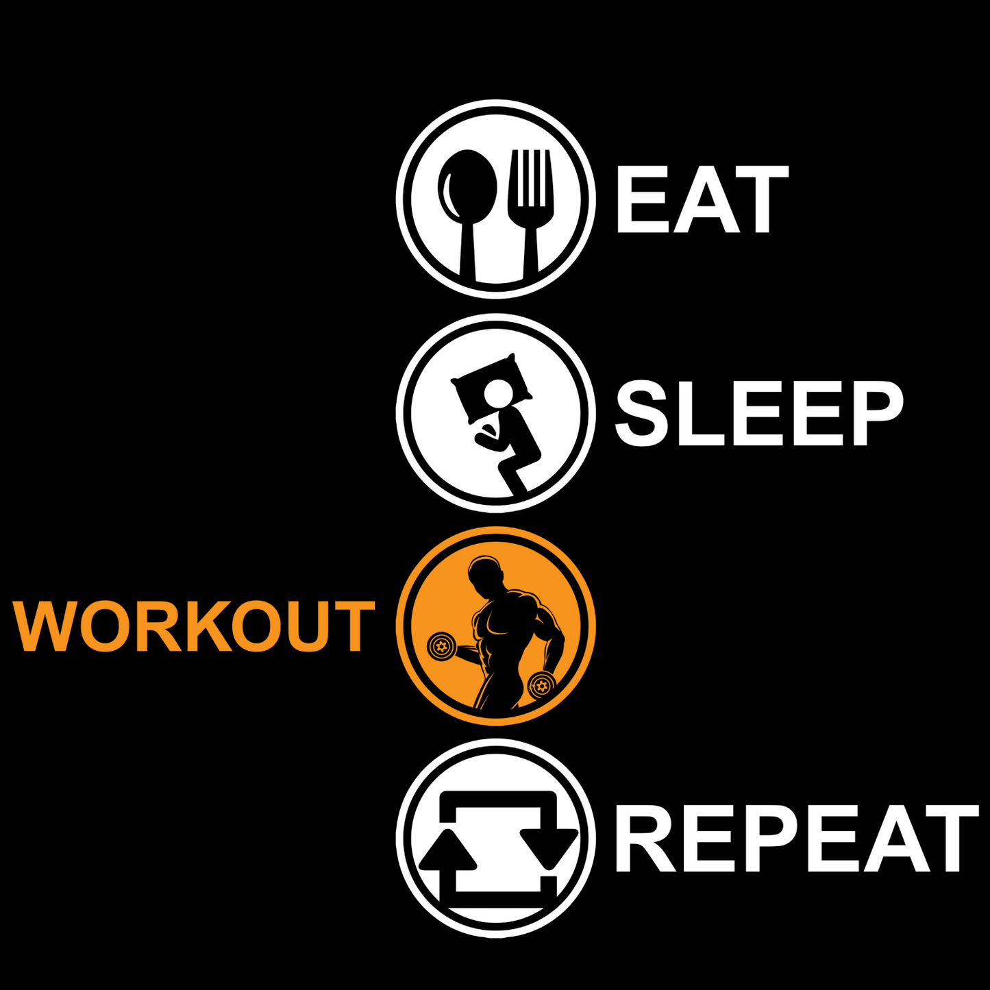 Eat Sleep Workout Repeat - Life on Loop | Unisex T-shirt