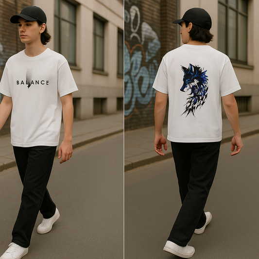 Wolf Within – Balance Unisex Oversized Tee