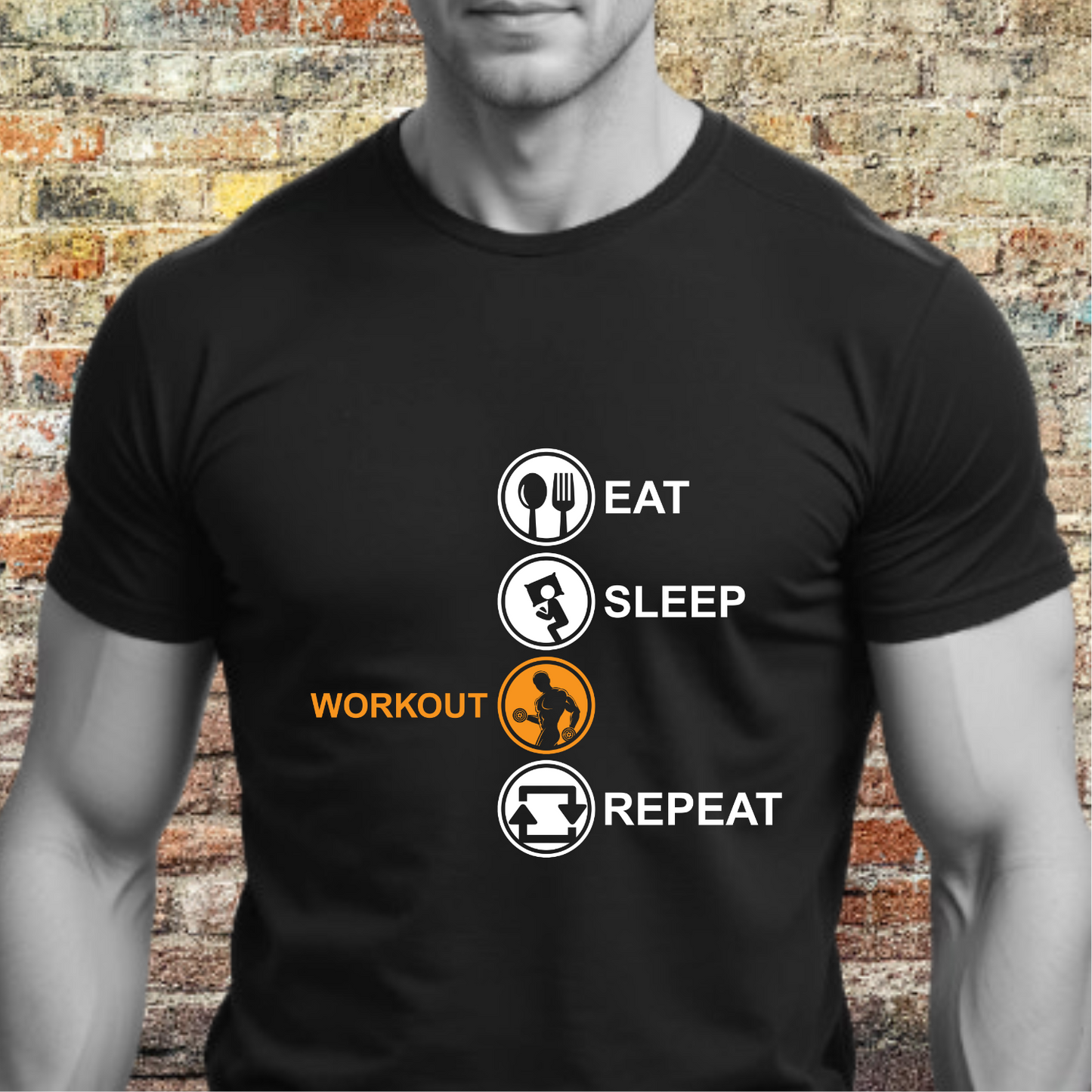 Eat Sleep Workout Repeat - Life on Loop | Unisex T-shirt