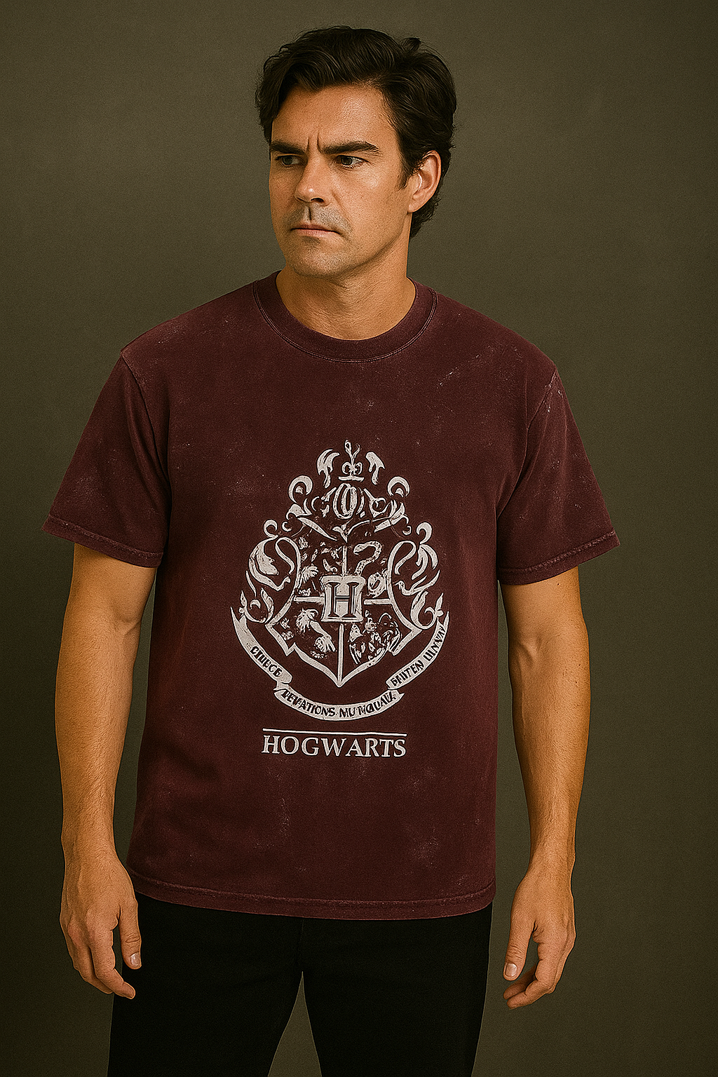 The Hogwarts Legacy Unisex Acid Washed Oversized Tee