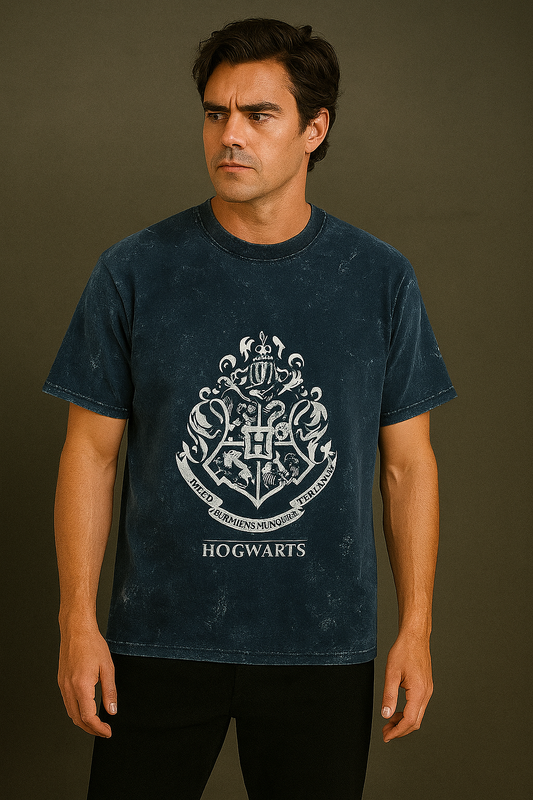 The Hogwarts Legacy Unisex Acid Washed Oversized Tee