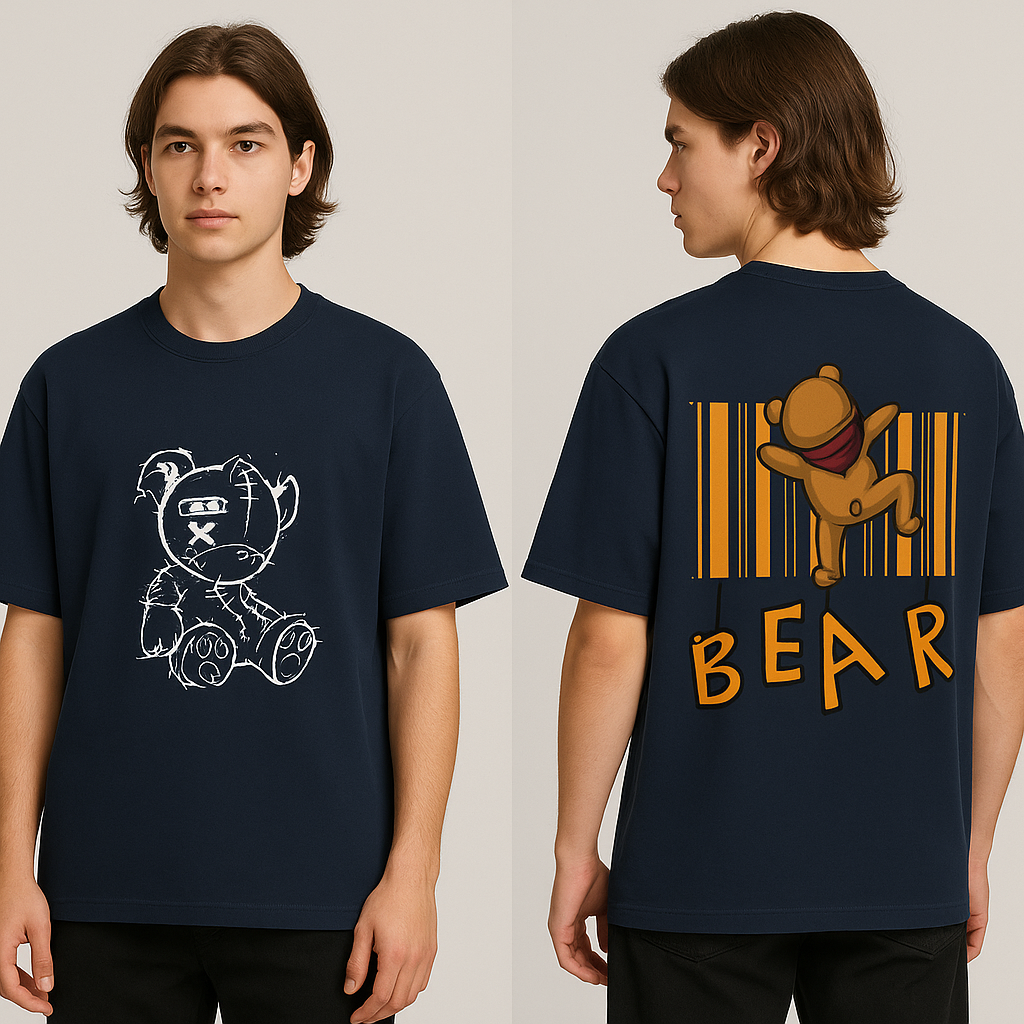 Bear Unisex Terry Oversized Tee