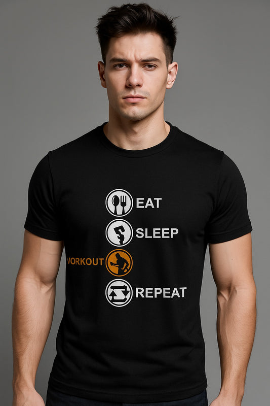 Eat Sleep Workout Repeat - Life on Loop | Unisex T-shirt