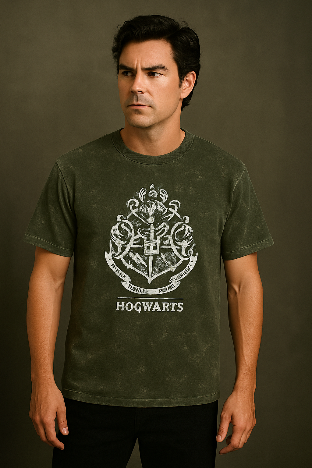 The Hogwarts Legacy Unisex Acid Washed Oversized Tee
